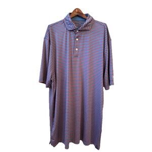 Kenneth Cole Mens Polo Golf Shirt XL Performance Short Sleeve Classic Blue $69